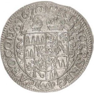 Olomouc, Karel II. Liechtenstein (1664-1695), 3 kr. 1670, zn.špice, var.:široké poprsí S-V 326 G1/C