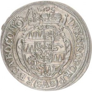 Olomouc, Karel II. Liechtenstein (1664-1695), 3 kr. 1695 SAS, zn. č.2 SV 332 H1/H1
