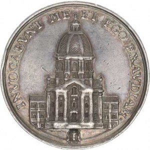 Praha - arcib., Jan Bedřich z Valdštejna (1675-1694), Ag medaile 1688, na posvěcení chrámu sv. Fran