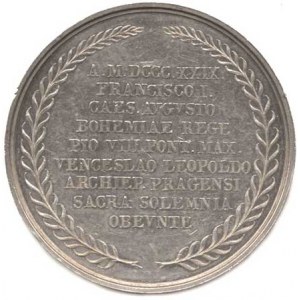 Praha - Václav Leopold Chlumčanský, primas český (1814-1830), Medaile 1829 k 100. výr. kanonizace,