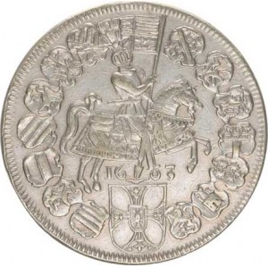 Řád Německých rytířů, Maximilian (1588-1618), Tolar 1603 Dav. 5848 REPLIKA Ag? 23,962 g