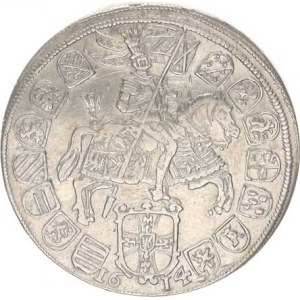 Řád Německých rytířů, Maximilian (1588-1618), 1/2 Tolar 1614 CO KM 28; Prokisch 67 (14,085 g)
