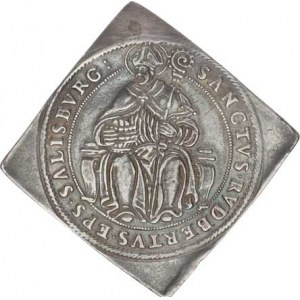 Salzburg - arcib., Wolf Dietrich Raitenau (1587-1612), Tolarová klipa b.l. - štít se 6 polí / Ruper