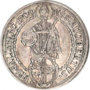 Salzburg - arcib., Johann Ernest (1687-1709), Tolar 1700 Šmer. 48 B-8 (29,465 g), dr. rys.
