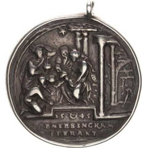 Jáchymov - Cons Welcz, Medaile 1545, Klanění pastýřů / Klanění tří králů oboustr. sign