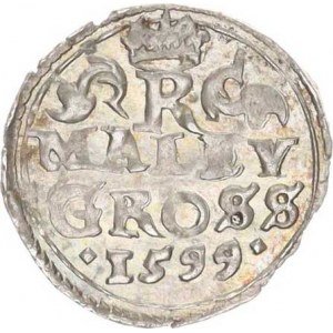 Rudolf II. (1576-1612), Malý groš 1599, K.Hora-Dominig HN 12a (.1599.) R