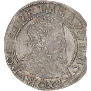 Rudolf II. (1576-1612), 3 kr. 1591, Vídeň-Huebmer RR (1,678 g)