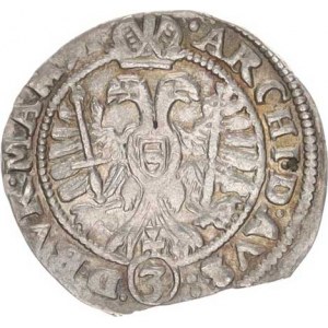 Rudolf II. (1576-1612), 3 kr. 1591, Vídeň-Huebmer RR (1,678 g)