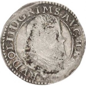 Rudolf II. (1576-1612), 3 kr. 1606, Vídeň-Huebmer R, mělká ražba