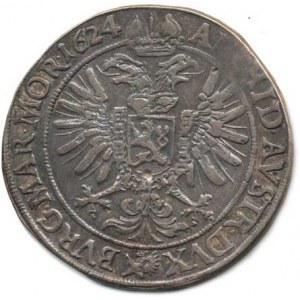 Ferdinand II. (1619-1637), Tolar 1624, Praha-Suttner MKČ 741 var.: minc. zn. v závorce