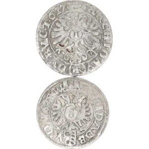 Ferdinand II. (1619-1637), 1 kr. 1624 B/CW, Brno-Wohnsiedler; +1 kr. 1627 W/HR, Vratislav-Ri
