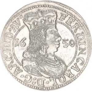 Ferdinand Karel - arcivévoda (1632-1662), 3 kr. 1650 Tyroly, Hall