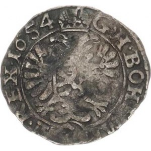 Ferdinand III. (1637-1657), 3 kr. 1654, K.Hora-Hackl MKČ 1197 var.: za hlavou výrazná stu