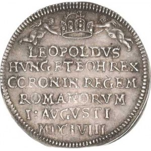 Leopold I. (1657-1705), Střední žeton ke korunovaci na římského císaře 1. 8. 1658 ve Fran