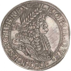 Leopold I. (1657-1705), Tolar 1671 Vídeň-Faber R Holh. 234/III var. v av. hl