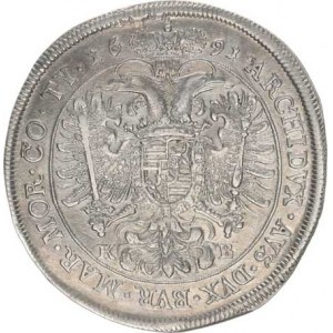 Leopold I. (1657-1705), Tolar 1691 KB Husz. 1372 R (28,581 g)