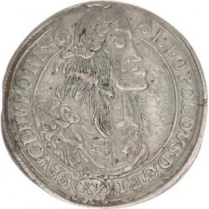 Leopold I. (1657-1705), XV kr. 1662 CA, Vídeň-Cetto Hol.62.8.1 (rolované stuhy v Av.