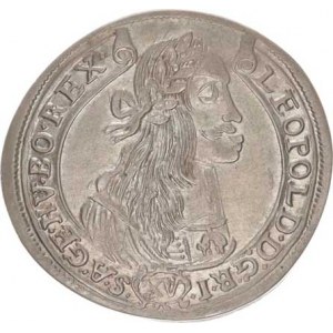 Leopold I. (1657-1705), XV kr. 1674 KB Hol.74/1,2 var. nad Madonou křížek