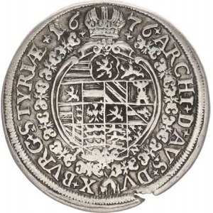 Leopold I. (1657-1705), XV kr. 1676 I-A-N, Štýrsko Graz Hol.76.2.1, hr. ražbou