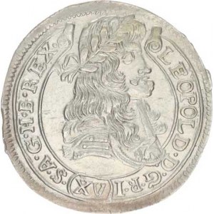 Leopold I. (1657-1705), XV kr. 1678 KB jako Hol.78.1.1/A var.: erb pod vntřním kruhem