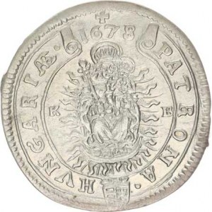 Leopold I. (1657-1705), XV kr. 1678 KB jako Hol.78.1.1/A var.: erb pod vntřním kruhem