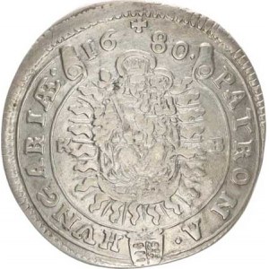 Leopold I. (1657-1705), XV kr. 1680 KB Hol.80.2,1 A, ražba na válc. stroji