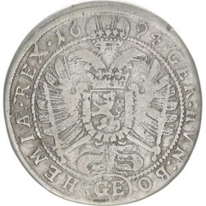 Leopold I. (1657-1705), XV kr. 1694 GE, Praha-Egerer Hol. 94.3,3