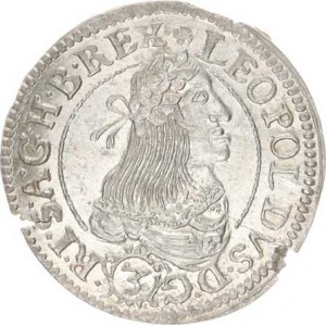 Leopold I. (1657-1705), 3 kr. 1661 KB - PATRONA Hus. 1463; Hal. 387 var.: D. G.