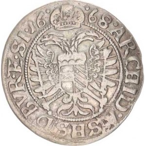 Leopold I. (1657-1705), 3 kr. 1668 SHS, Vratislav-Hammerschmidt MKČ 1619 var.: tečka