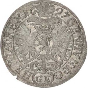 Leopold I. (1657-1705), 3 kr. 1697 GE, Praha-Egerer MKČ 1425, hr. ražbou