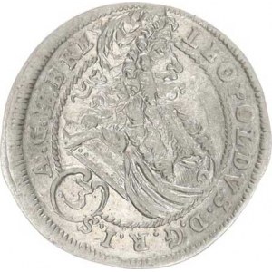 Leopold I. (1657-1705), 3 kr. 1699 CH / C SH, Bratislava-Hunger Husz. se zn. CSH neuvá