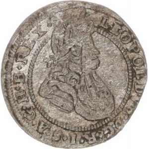 Leopold I. (1657-1705), 1 kr. 1698 CB, Břeh-Brettschneider MKČ 1707