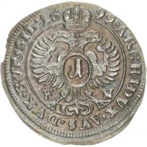 Leopold I. (1657-1705), 1 kr. 1699 FN, Opolí-Nowak MKČ 1675 (minc. zn. v ploše)