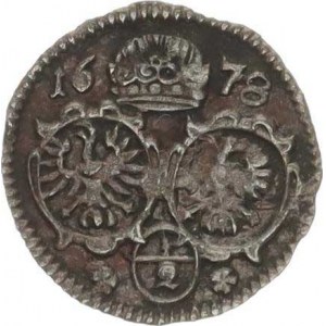 Leopold I. (1657-1705), 1/2 kr. 1678, Opolí-Kirschenhofer, MKČ 1678 R