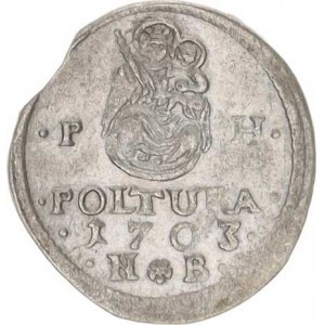 Leopold I. (1657-1705), Poltura 1703 N-B, Nagybánya var. bez perlovce Husz.1485
