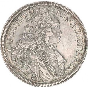 Karel VI. (1711-1740), Tolar 1718 b.zn., Vratislav-Nowak MKČ 1906 var.opisu: G. HI: H