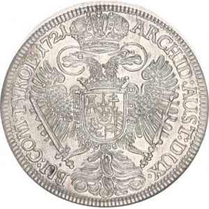 Karel VI. (1711-1740), Tolar 1721, Tyroly Hall Voglh. 259/2-3 var. (28,666 g)