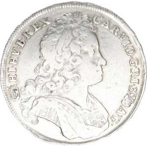 Karel VI. (1711-1740), 1/2 Tolar 1722 KB (14,333 g) Husz. 1611; Her. 539