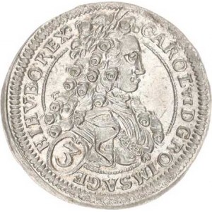 Karel VI. (1711-1740), 3 kr. 1715, Vídeň