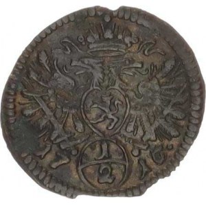 Karel VI. (1711-1740), 1/2 kr. 1716, Štýrsko Graz R, patina