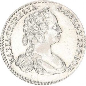 Marie Terezie (1740-1780), VI kr. 1743 b.zn., Tyroly Hall Fr. 663; Her. 1268 (3,178