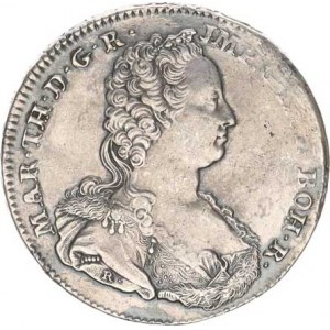 Marie Terezie (1740-1780), Dukaton 1754 R / zn. ruka, Antverpy R Her. 1895; Eyp. 4