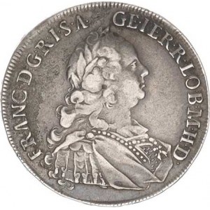 František Lotrinský (1745-1765), 1/2 Tolar 1762 H-A, Tyroly, Hall R (13,783 g)