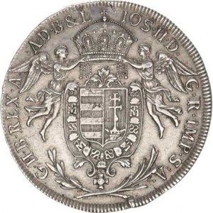 Josef II. (1780-1790), 1/2 Tolar 1786 A - Madona (pro Uhry) (13,999 g), patina