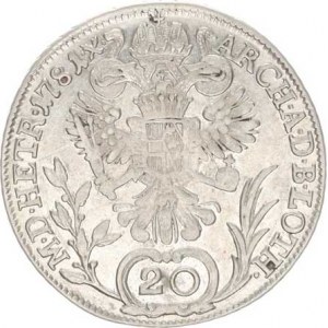 Josef II. (1780-1790), 20 kr. 1781 B, mělčí ražba