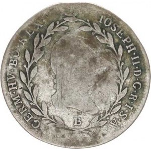 Josef II. (1780-1790), 10 kr. 1788 B, škr., ox. skvr.