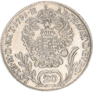 Leopold II. (1790-1792), 20 kr. 1791 B