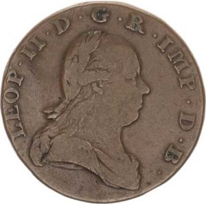 Leopold II. (1790-1792), 2 Liards 1792, Brusel