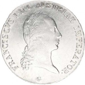 František I. (1792-1835), Tolar 1822 G, slabě ražen prsní štítek, jinak