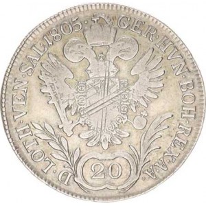 František I. (1792-1835), 20 kr. 1805 B, just.